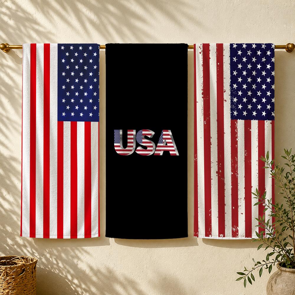 Outdoor Camping Usa - Пляжное полотенце Flag A-America U-USA F-Flag,