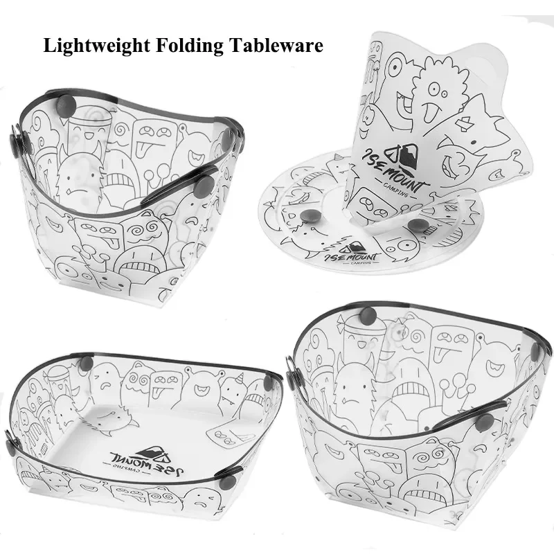 Outdoor Camping Dining Set - Уличная Легкая Складная посуда, портативная миска,