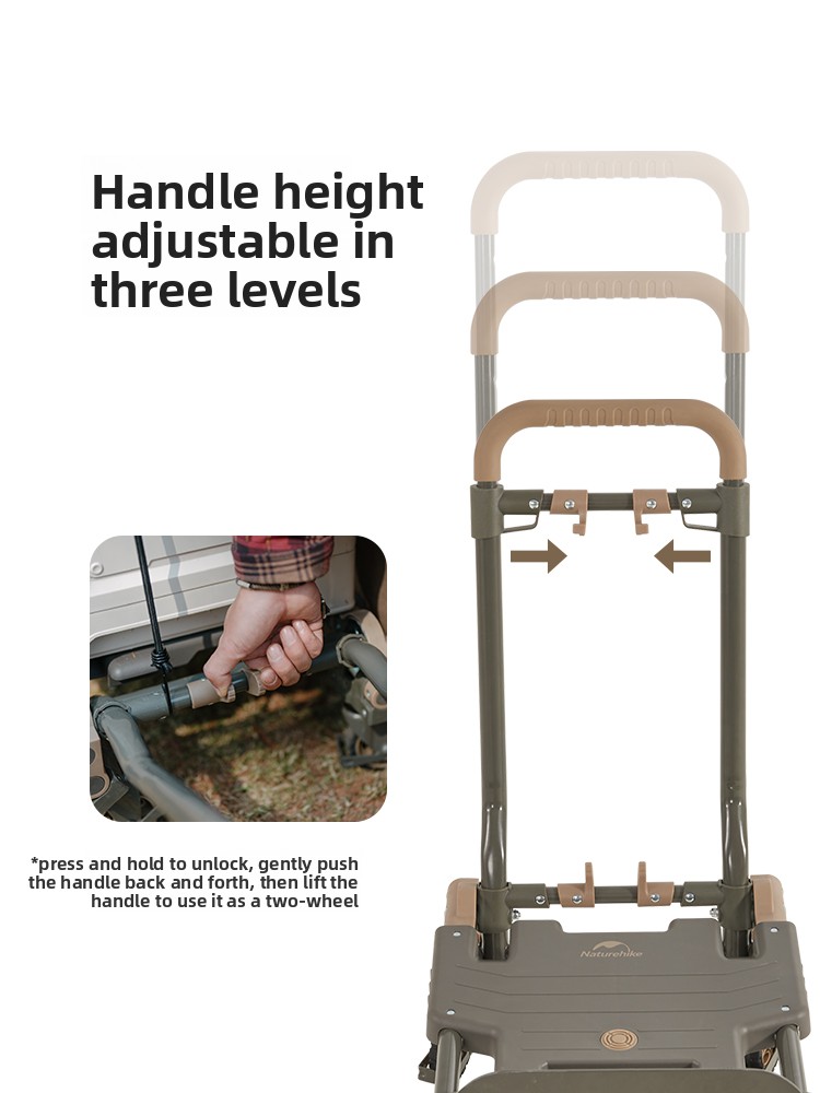 Складная тележка Naturehike 2- – обзор и цена Outdoor Camping Trolley