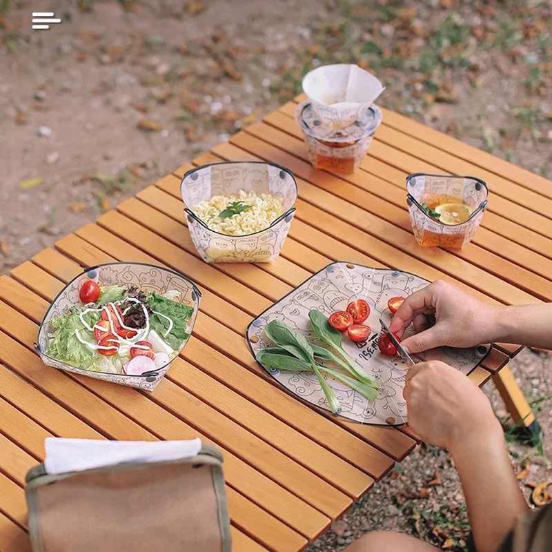 Уличная Легкая Складная посуда – обзор и цена Outdoor Camping Dining Set