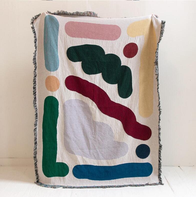 Хлопковое одеяло с цветными ли – обзор и цена Outdoor Camping Rugs