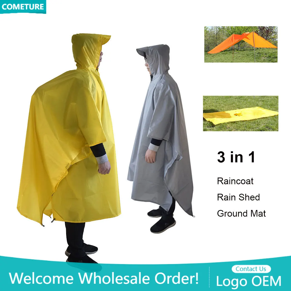 Плащ 3 в 1, походное пончо, во – обзор и цена Camping Rain Poncho