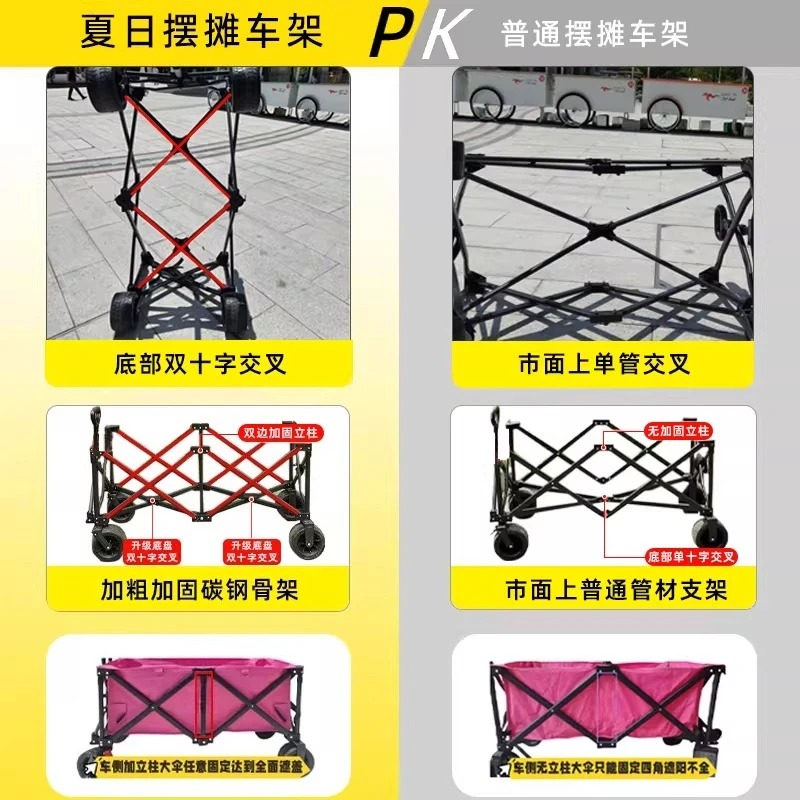Передвижная тележка-прилавок с – обзор и цена Outdoor Camping Trolley